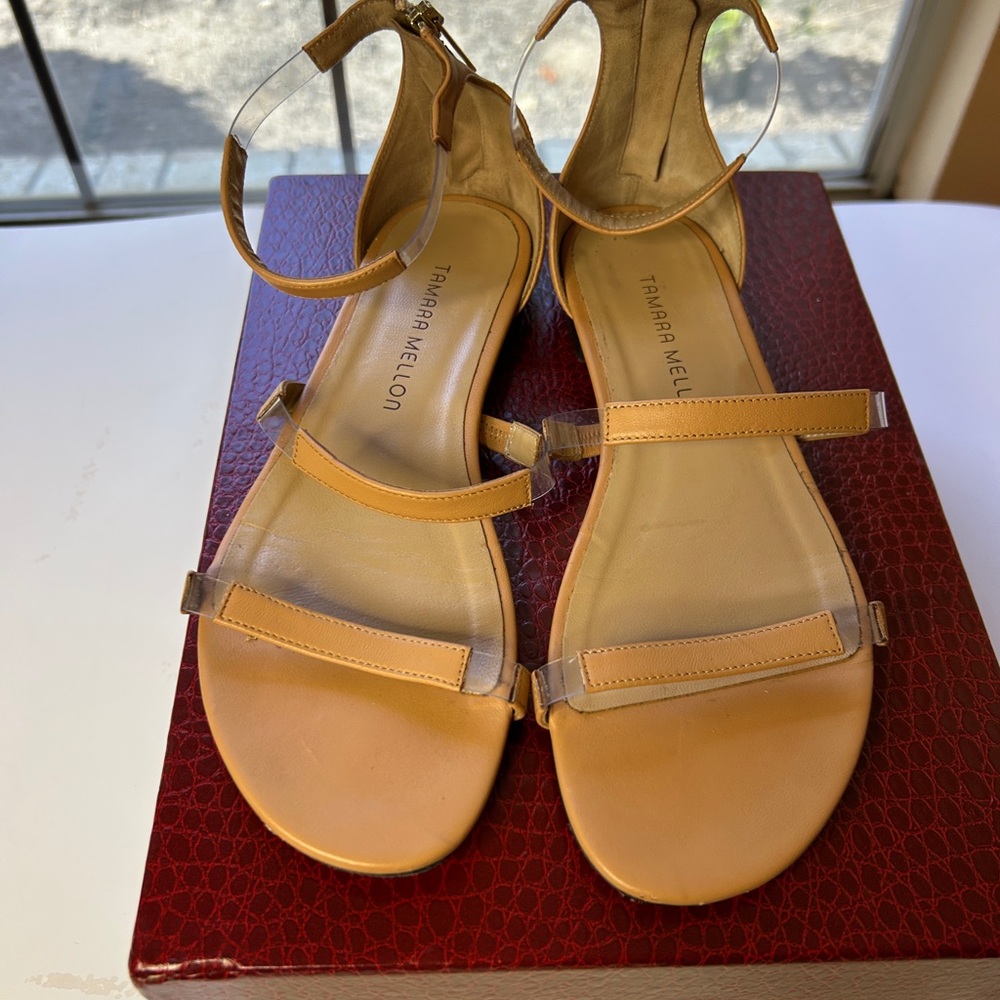 Tamara Mellon flatline Nude Sandals